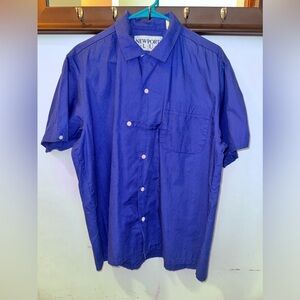Vintage Newport Blue Button Down Shirt Size Large